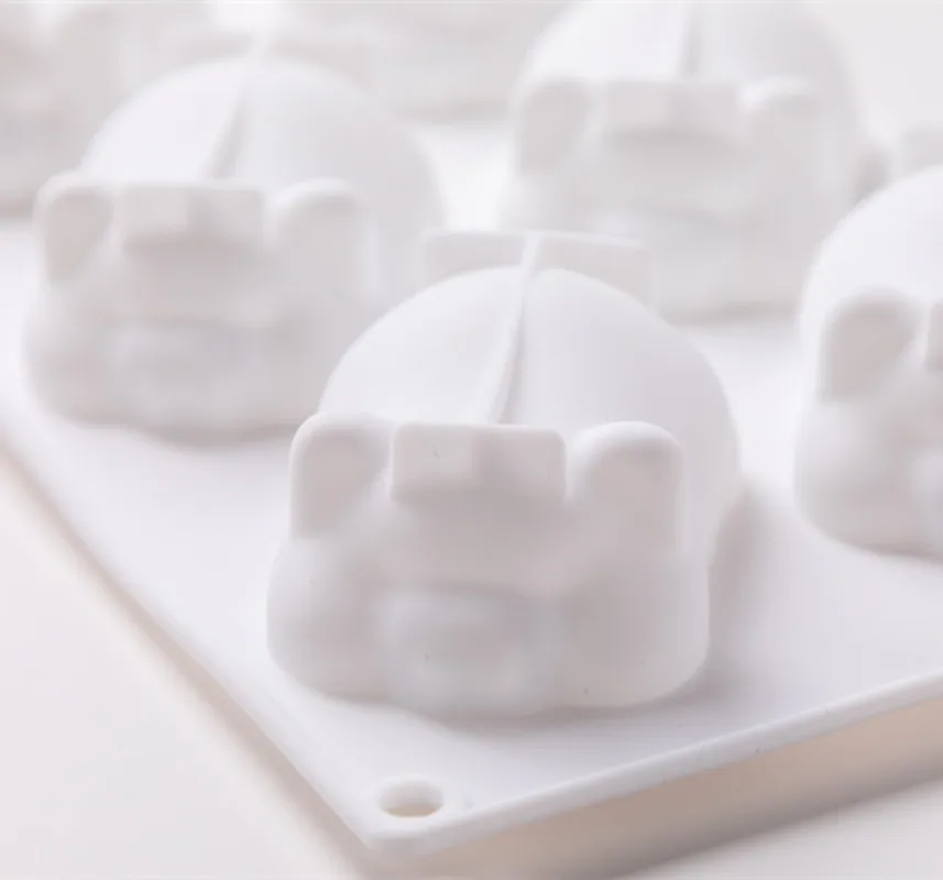 6 Piggy Large Silicone Mousse 1PC 3D Candy Ice Mold White Square Cake Dessert Baking tools Kitchen Gadgets DIY | Дом и сад