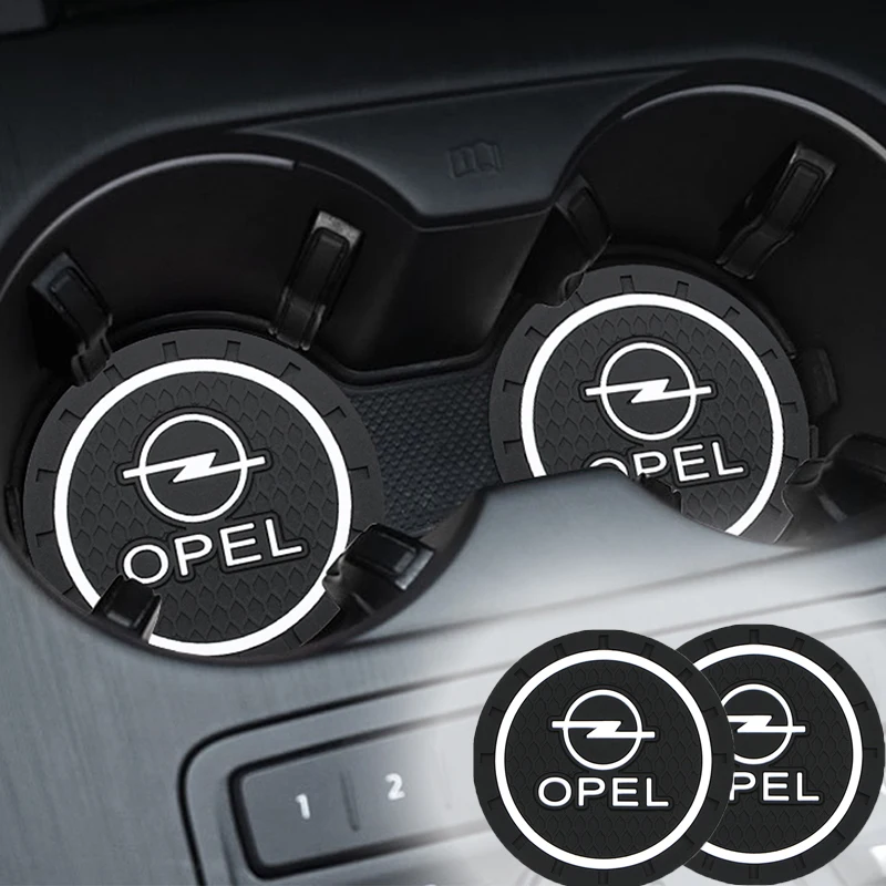 

Water Cup Holder Slot Mat Anti-slip Pad Car Coaster Auto Decoration For OPEL Corsa Insignia Astra Antara Meriva Zafira