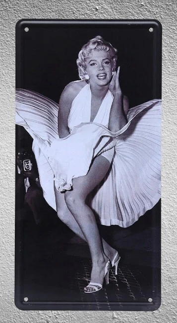 

1 pc Marilyn Monroe Hollywood Artist plaques Tin Plates Signs wall man cave Decoration Metal Art Vintage Poster