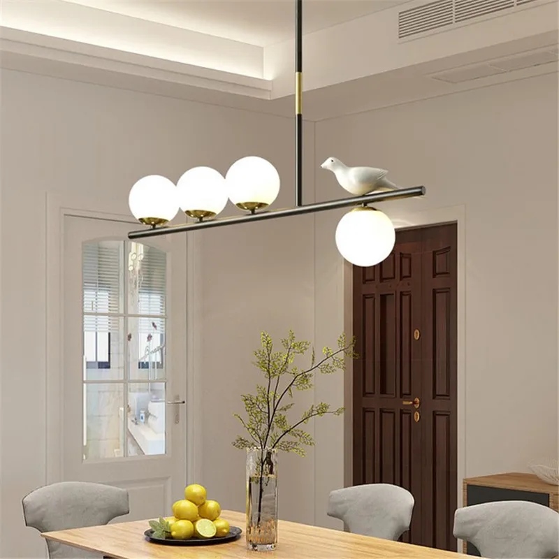 Современные скандинавские простые черные/Золотые светодиодный кухонные