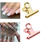 5 шт. сумка из нержавеющей стали для ногтей, зажимы для российских кривая C наращивание ногтей завиток клип французский ногтей наконечник мульти-Функция щипчики инструмент