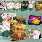 Для Apple IPad Air 4 2020 10,9 дюймов A2072 A2316 A2324 A2325 ПУ Кожаный чехол-подставка с рисунком Фламинго + стилус
