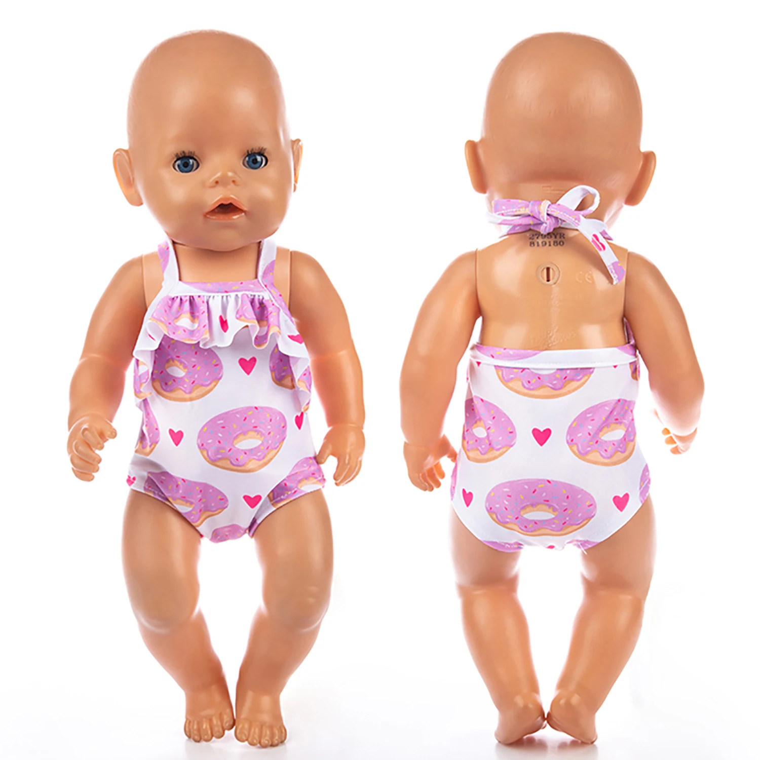 Hot Sale Doll Clothes Born Baby Fit 18 inch 43cm Neck-hung swimsuit suit For Acessories Birthday Gift | Игрушки и хобби
