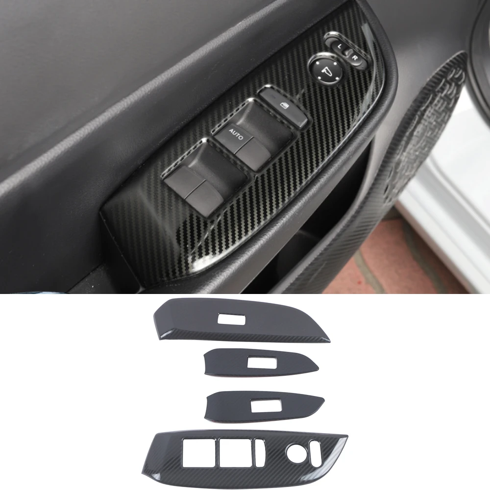 

For Honda Jazz Fit Gr/Gs 2020 2021 Stainless Matte Black Window Lift Switch Button Trim 4pcs (NOT FIT RIGHT HAND DRIVE!)