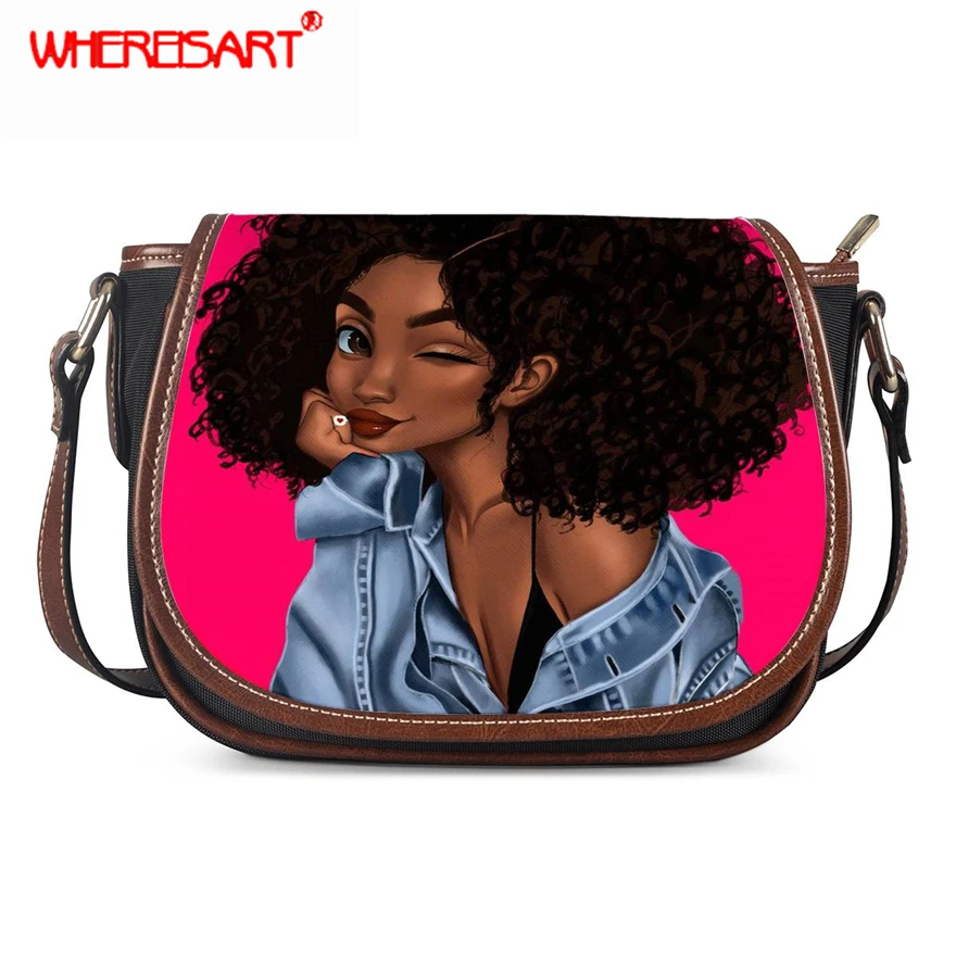 WHEREISART роскошные сумки женские дизайнерские через плечо 2020 Queen Melanin кожаная сумка