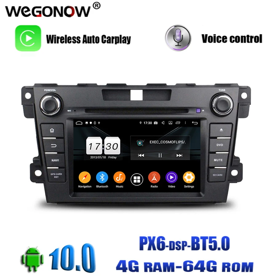 Автомобильный DVD плеер TDA7851 Android 10 0 4 Гб + 64 ГБ 8 ядер GPS карта RDS радио Wi Fi 4G LTE Bluetooth 5