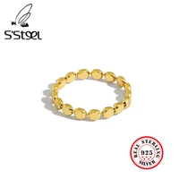 ssteel korean ring 925 sterling silver for women geometric designer gold rings sortijas de plata de ley 925 mujer fine jewelry