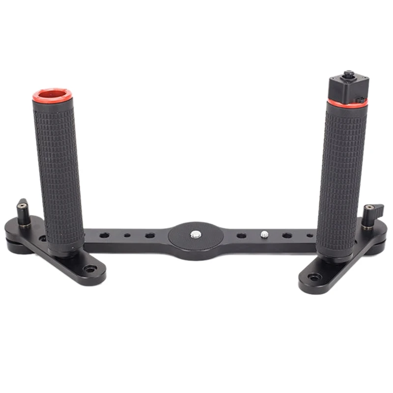 

Three Axis Stabilizer Double Handle SLR Gyroscope PTZ Two Hand Holding Bracket Compatible with 3/8 Screw Teeth