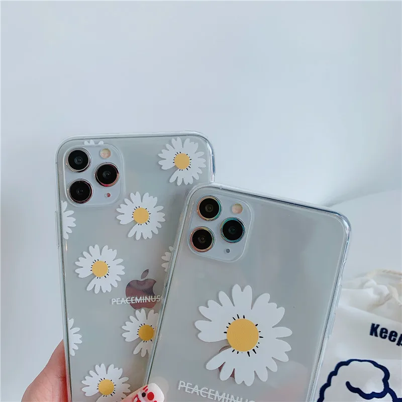 Милый чехол для iphone 11 Pro Max 6 6S 7 8 plus X XR XS мягкий прозрачный с цветочным принтом |