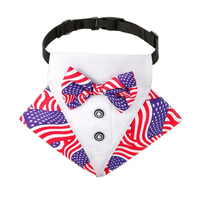 

Pet Dog British Style Collar Triangle Scarf Tuxedo Wedding Dog Collar With Adjustable Bow Tie For Small Medium Large Dog Pets