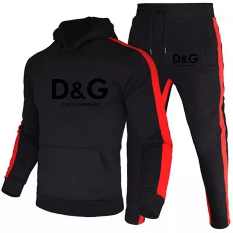 

2021 new fashion sportswear men's 2-piece women's Hoodie and pants sportswear Pullover Hoodie two-piece fashion