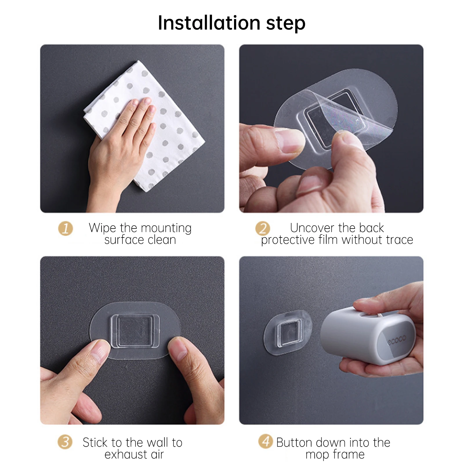 Настенный органайзер для швабры держатель вешалка щетки метлы стеллаж хранения