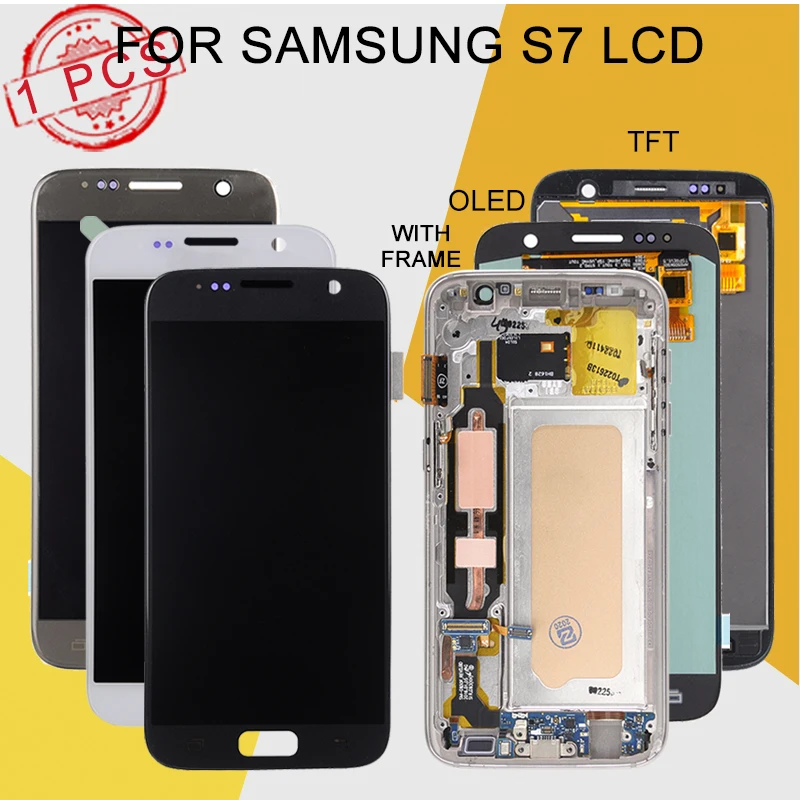 Dinamico продвижение G930 Lcd для Samsung Galaxy S7 дисплей сенсорный экран дигитайзер сборка