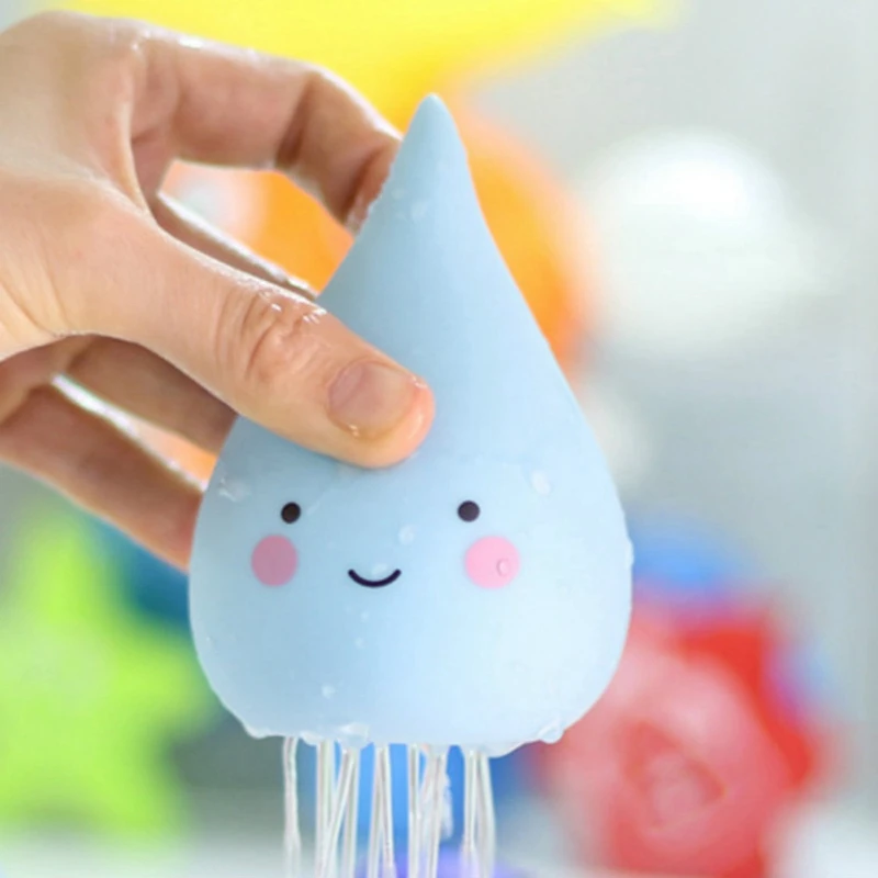 

Cute Baby Bath Water Toy Early Education Cute Raindrop Rainbow Weather Toy Clouds Shower Floating Toy Bathroom Water Toy