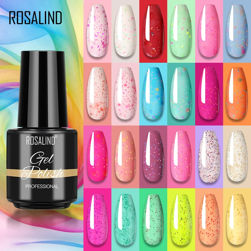 Розалинд Гель лак для ногтей сыр Конфета Снежинка серии 7 мл дизайн маникюр!