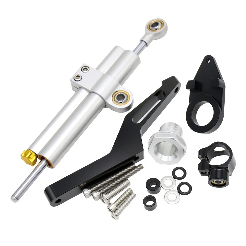 

Motorcycle Accessories Steering Damper for Kawasaki NINJA ZX6R ZX-6R 2009-2019 Stabilizer Shock Absorber Direction Mount Bracket