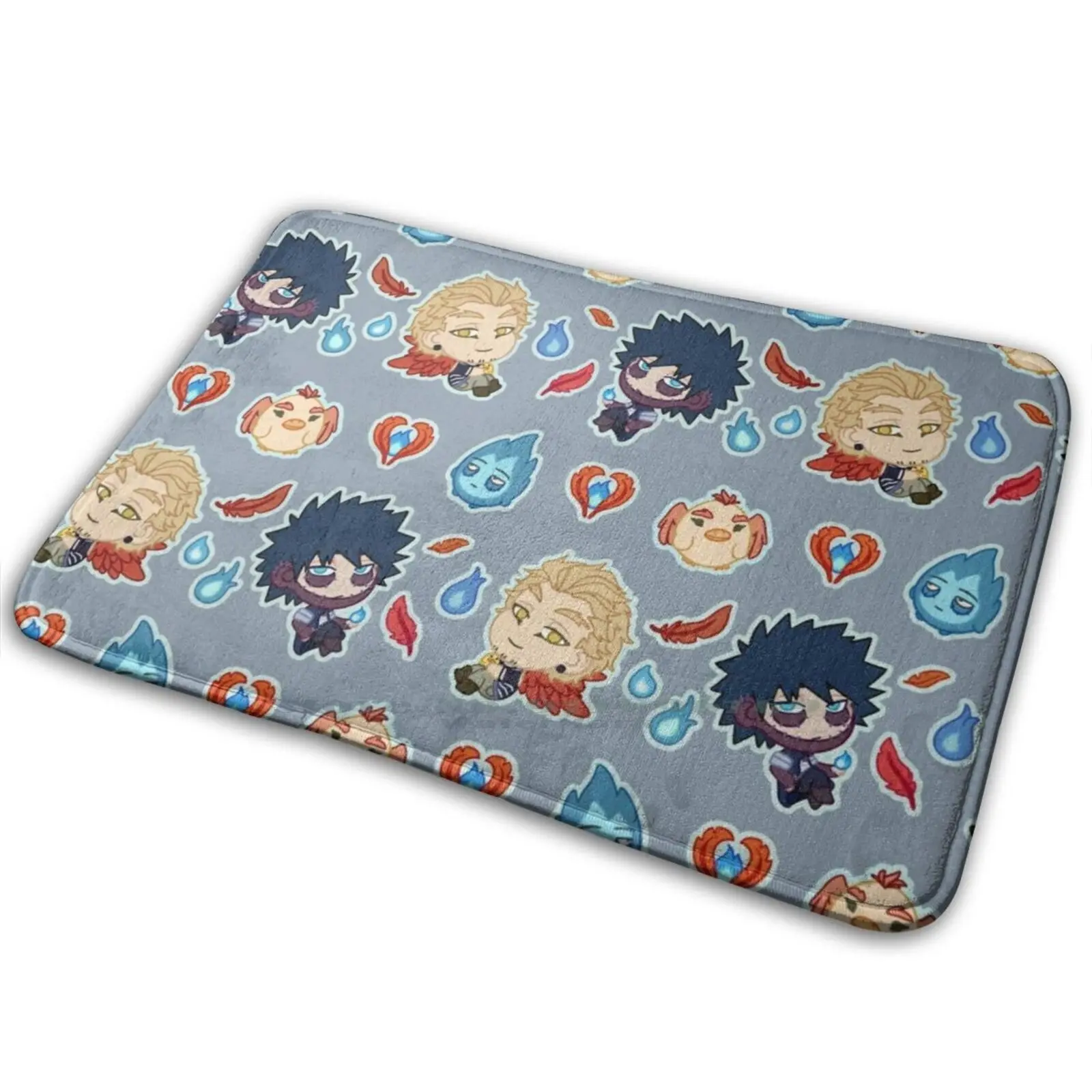 (Синий) коврик ковер Противоскользящий для входной двери в спальню Боярышники Dabi