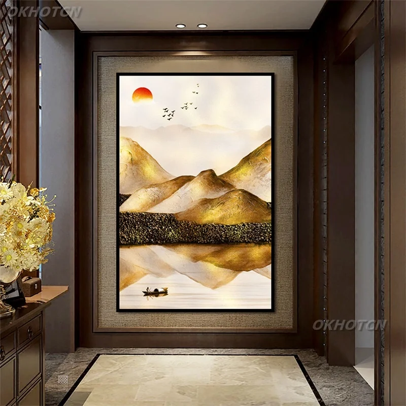 Настенная картина для гостиной коридора украшение дома в китайском стиле
