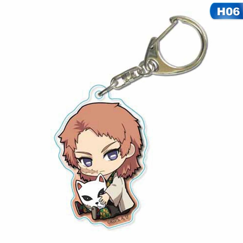 KEY4335H06 Аниме демон убийца: Kimetsu no Yaiba акриловый брелок для ключей Косплей Аниме Подарки - Цвет: KEY4335H06