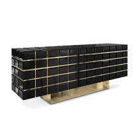 italian brass black dining side storage cabinet modern light luxury design high end storage cabinet for villa hotel