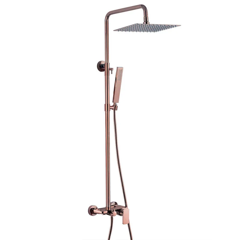 Медные смесители для душа ванной комнаты настенные горячей и холодной воды с