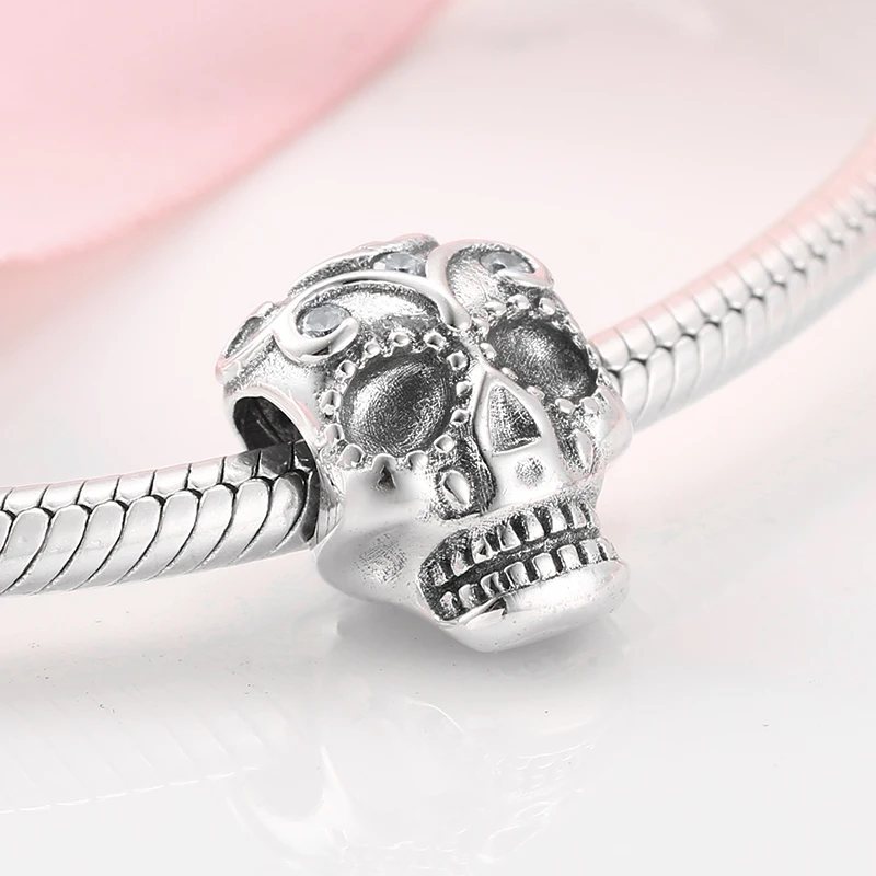 Подарок на Хеллоуин из стерлингового серебра 925 пробы подвески в виде черепа