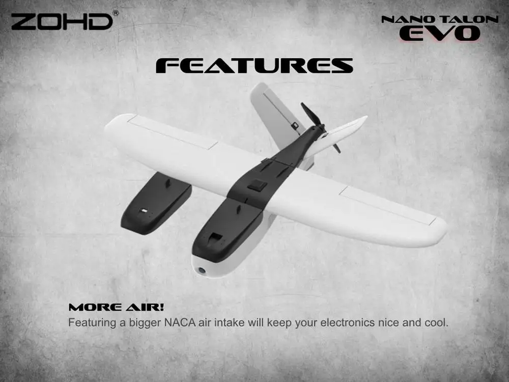 ZOHD Talon EVO 860 мм размах крыльев AIO V-Tail EPP FPV крыло RC самолет PNP/С FPV готов
