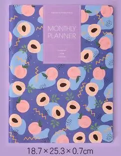 E Sweet Flower Monthly Planner Agenda Book 25.3*18.7cm 64P Colorful Month Plan Book Free Shipping - Цвет: E