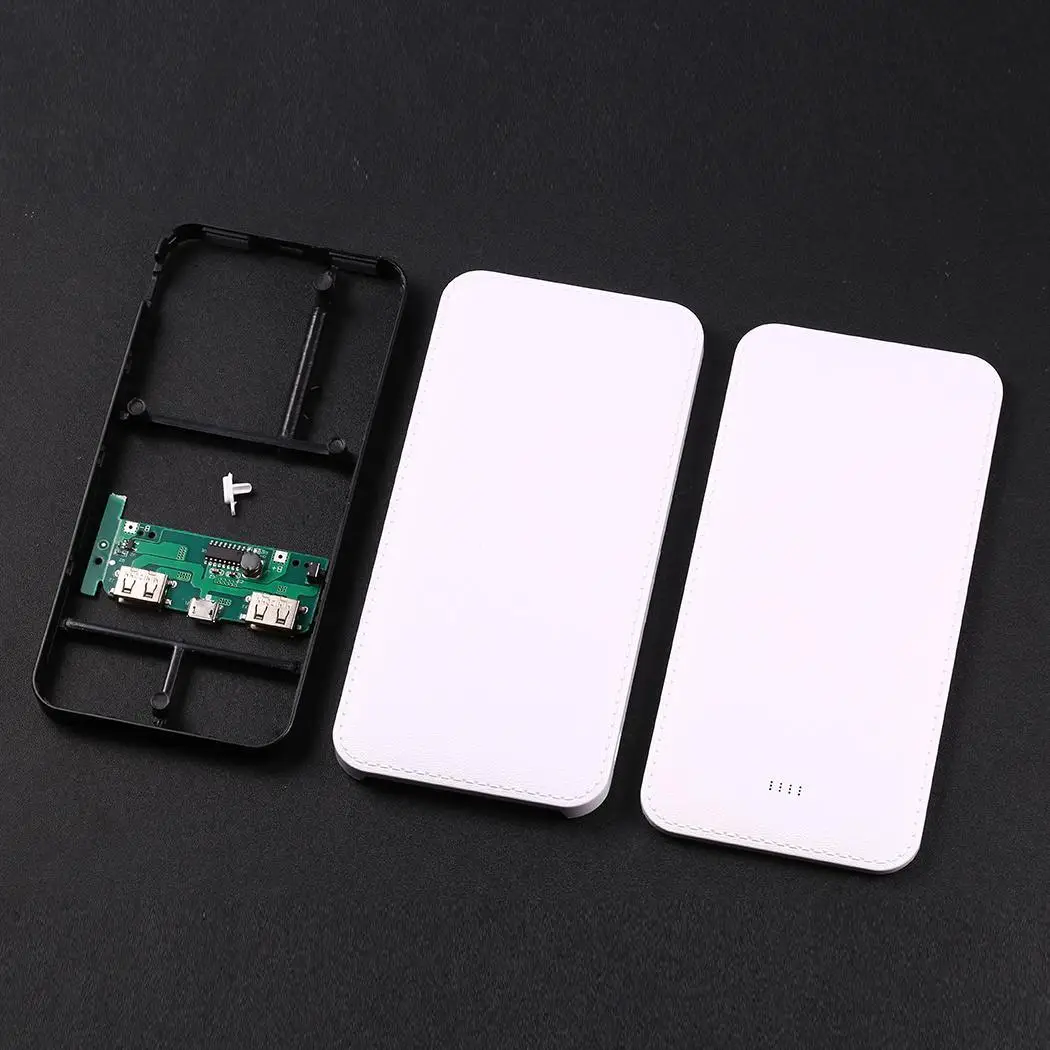 Ультратонкий двойной usb-порт power Bank Case Shell Box выход полимерный литий-ионный