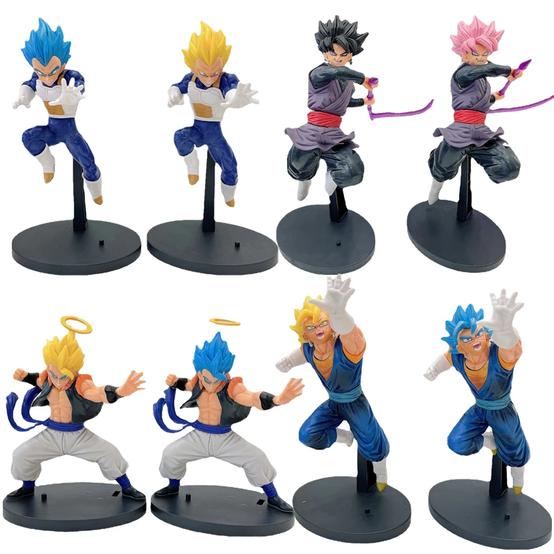 

15-22Cm Dragon Ball Super Saiyan Vegeta Son Gohan Ultimate Warrior Black And Blue Hair Fighting Figure PVC Doll Toy Model Doll