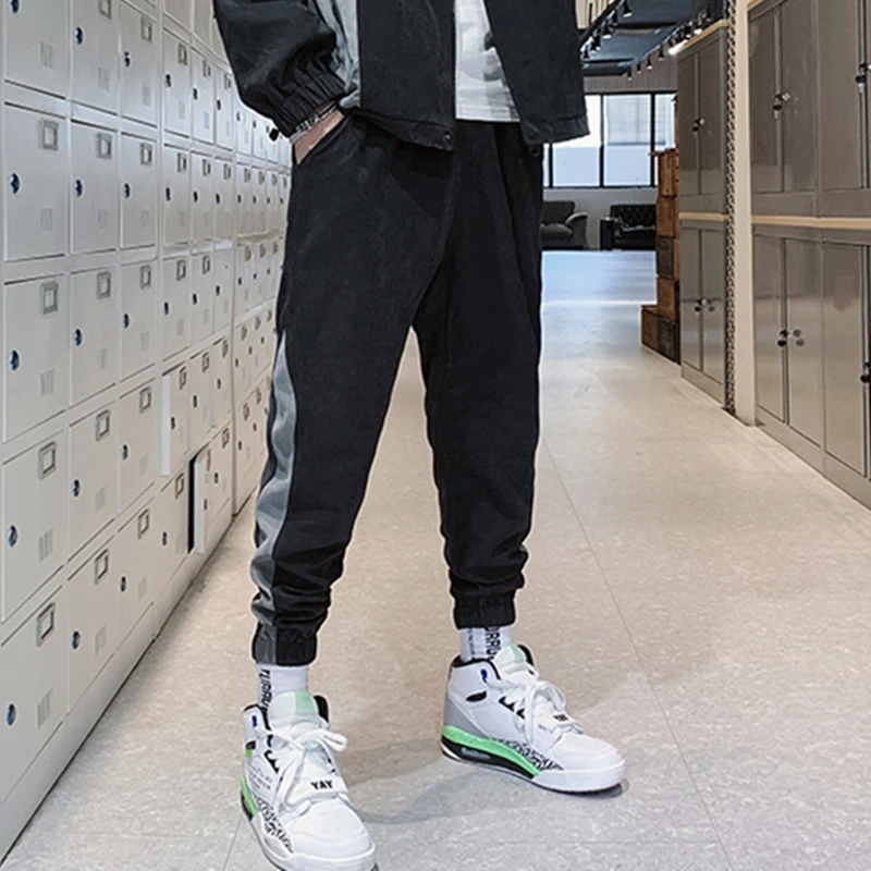 2020 уличная одежда Джоггеры в стиле хип хоп мужские свободные брюки султанки до
