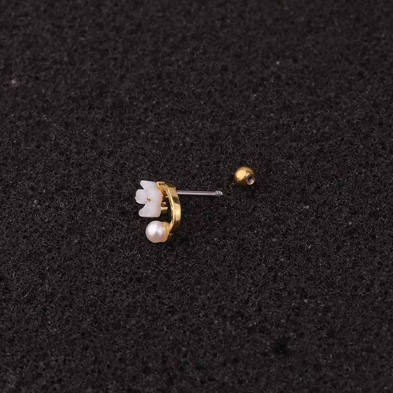 Айболит Новый дизайн 1 шт. 20g штанга нержавеющая сталь и фианит хрящевая спираль