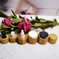 engraving 100pcs natural bamboo lid wooden screw cap for cosmetic toner perfume packaging bottle