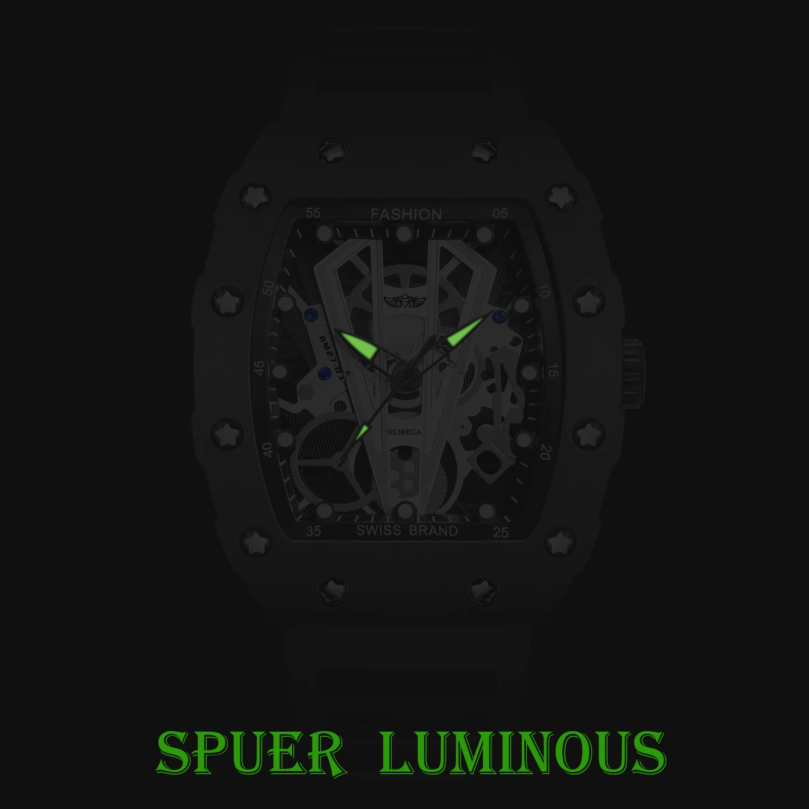 

New Net Celebrity Explosion Style Barrel-shaped Men's Watch Automatic Non-mechanical Luminous 30-meter Waterproof Luxury Watch!