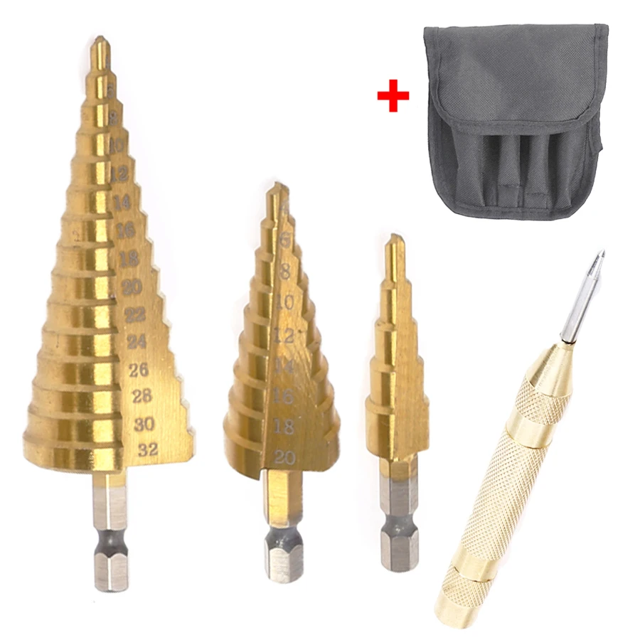 Метрическое ступенчатое сверло спиральная канавка форма пагоды резак для