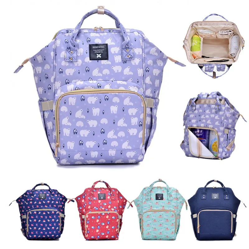 Многофункциональная вместительная сумка для мам Land Backpack водонепроницаемая