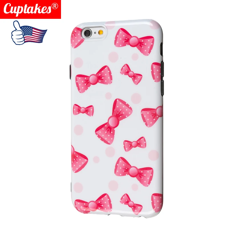 Роскошный глянцевый мягкий силиконовый чехол для телефона iPhone 7 6 6s 8 X XS Max XR Cover Coque Cute Pink Bow tie Candy Color Black Shell TPU on.