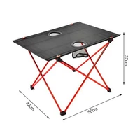 camping table with cup holders portable foldable lightweight aluminium alloy outdoors table for beach patio bbq picnic