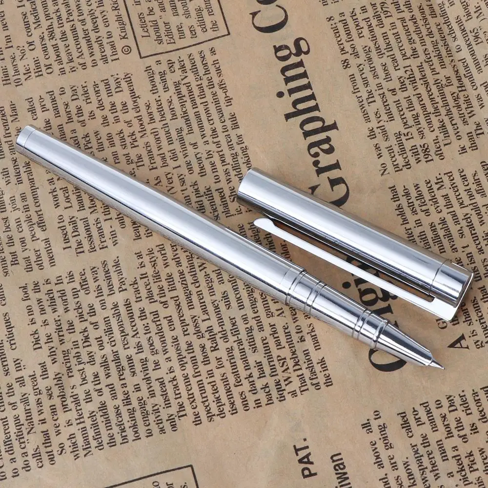 Мода Jinhao 126 Исполнительный Полный Серебряный тонкий с капюшоном перьевая ручка