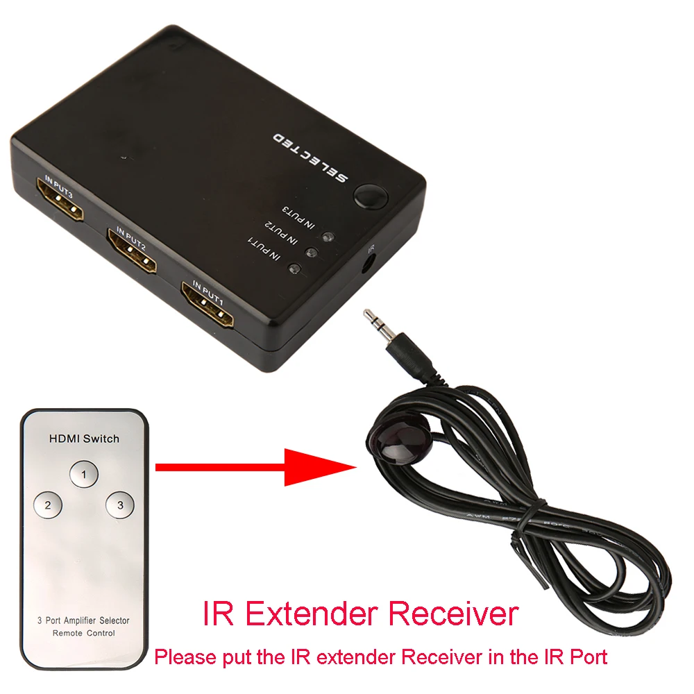 Robotsky 3 Порты и разъёмы 1080P HDMI совместимых с коммутатор видео совместимому