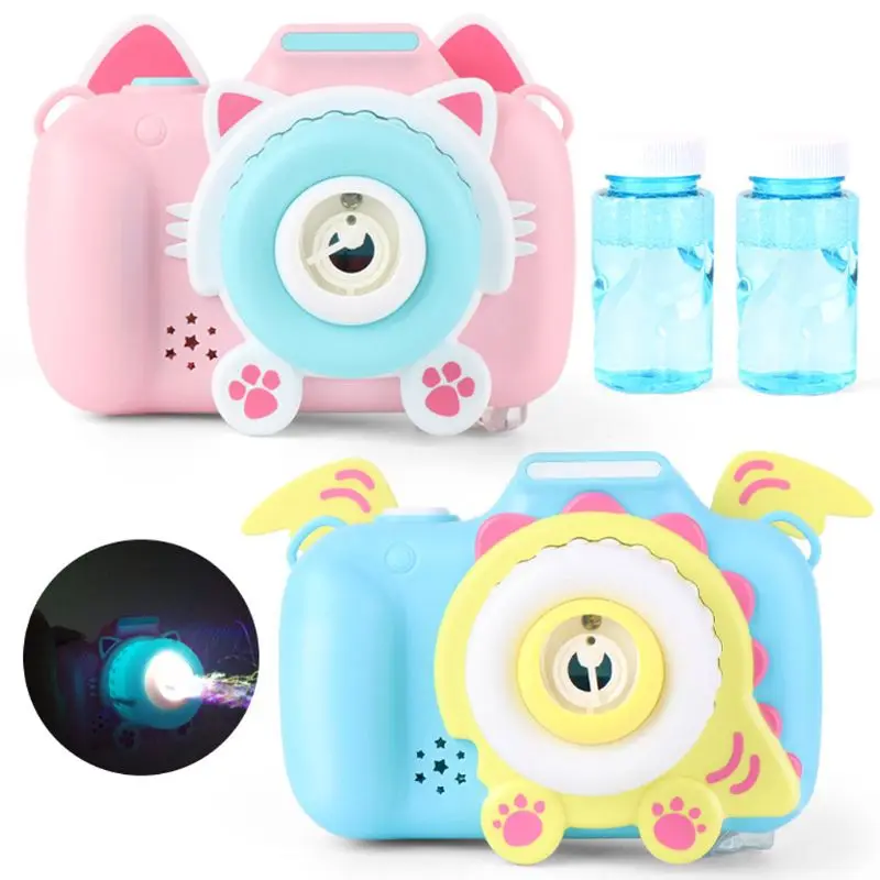 

Automatic Bubble Blower with Light and Music Camera Machine Toy Electric Cartoon Maker