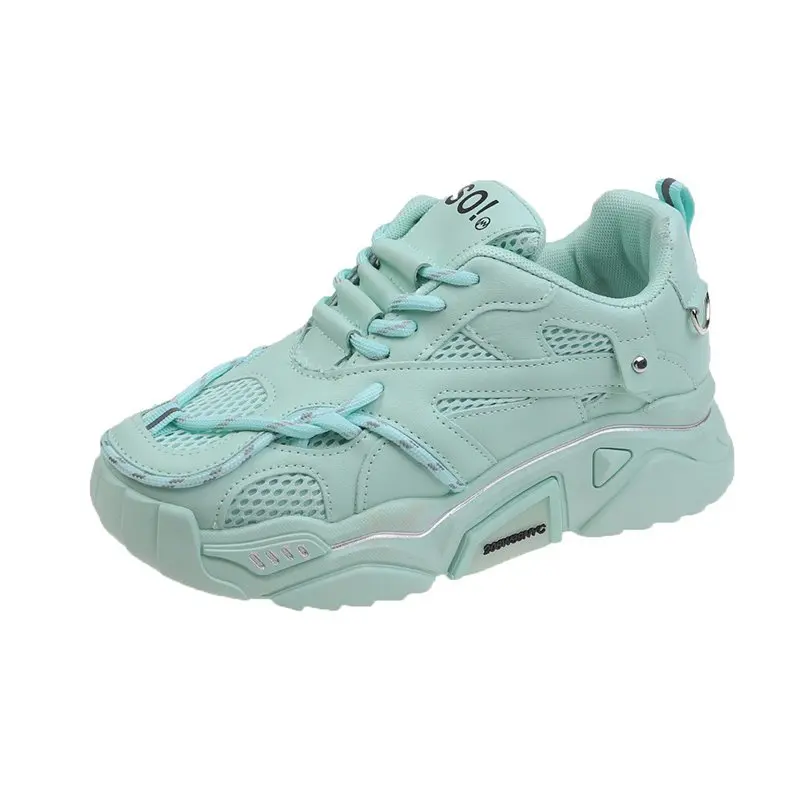 

Women's Sports Shoes Fashion Women's Sneakers 2021 The New All-match Solid Color Thick Woman Shoes Casual Shoes Shallow Shoes