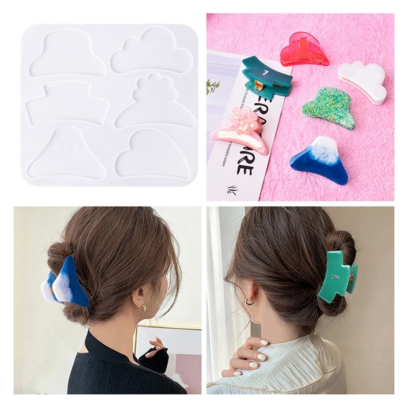 

1 Set Hairpin Grasping Clip UV Crystal Epoxy Mold DIY Crafts Jewelry Casting Tool Hair Pin Silicone Mould