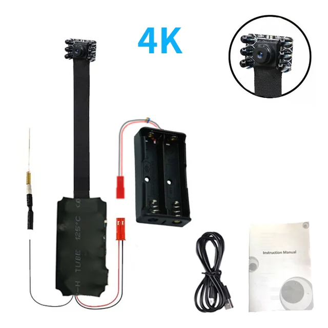 4K DIY портативная Wi-Fi IP мини-камера P2P беспроводная микро веб-камера видеокамера