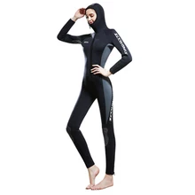 ZCCO traje de neopreno con capucha para mujer, con cremallera frontal traje de neopreno, cálido y grueso, para surf, triatlón, 5mm (4)