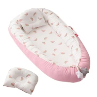 baby nest bed with pillow portable crib travel bed newborn bed for infant toddler girls boys