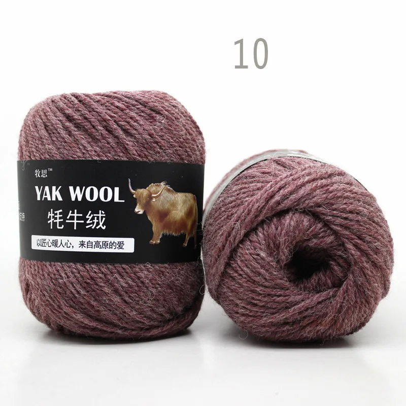 10 4pcs 4 шт. х 100 г ручная пряжа яка шерстяная пряжа вязальная игла 4,5 мм 3 слойная тонкая шерстяная окрашенная - Цвет: 10 4pcs