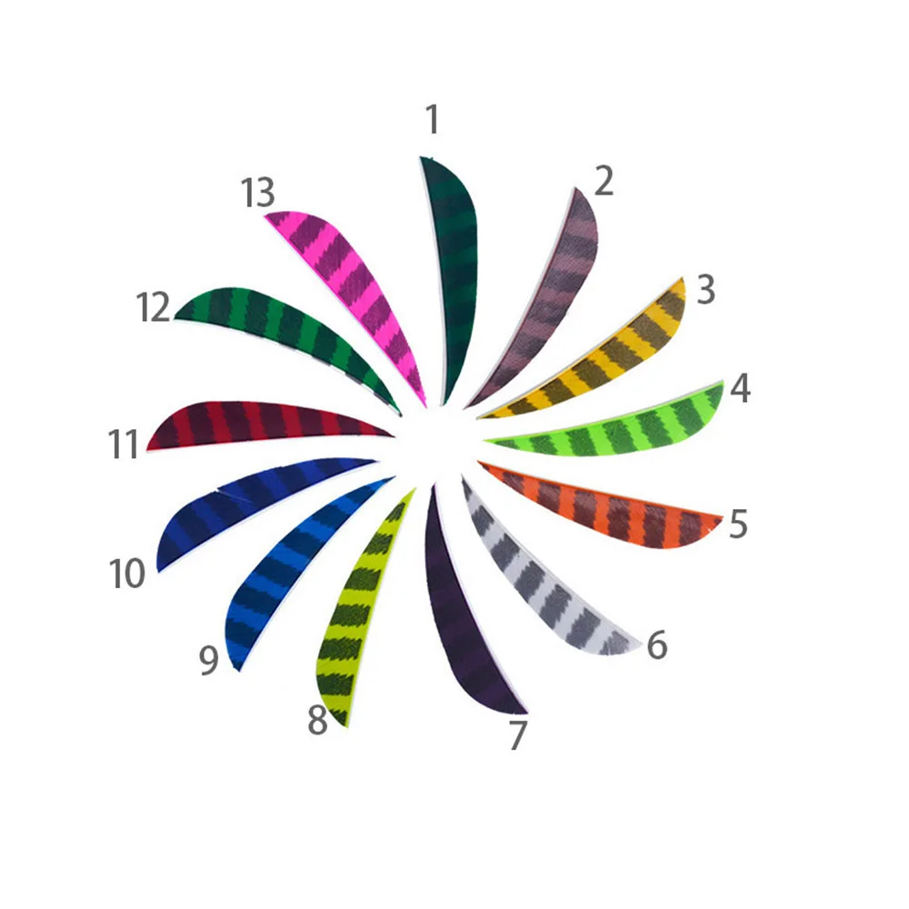 Оперение в полоску 3 дюйма 50 шт. снаряжение стрелка из лука стрелы для охоты и