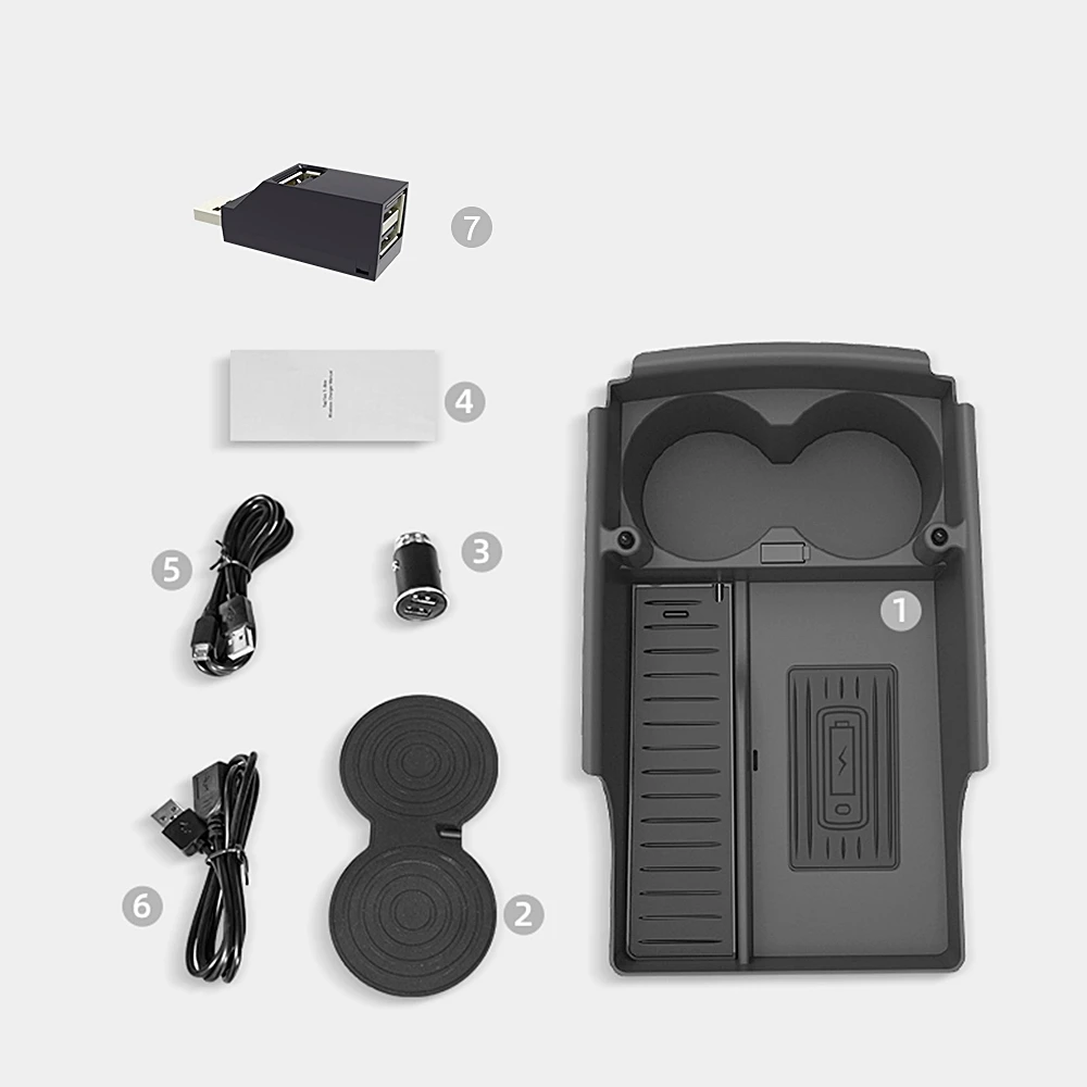 Мобильный телефон Беспроводное зарядное устройство для Tesla Model S X Комплект