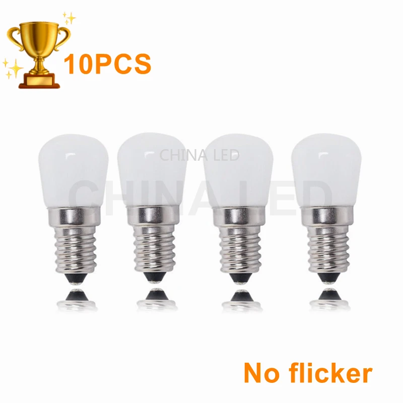 

10pcs/lot E14 E12 LED Fridge Light Bulb Refrigerator Corn bulb 4W AC220V LED Lamp White/Warm white SMD2835 Replace Halogen Light